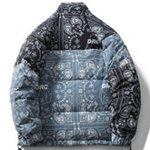 Pufferjacke mit durchgehendem Bandana-Print